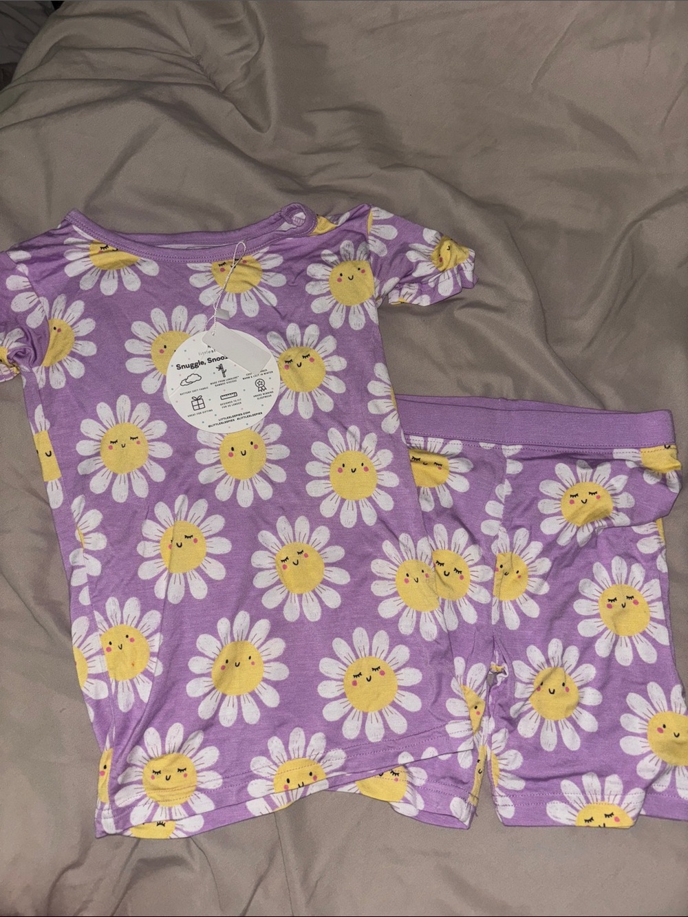 Little Sleepies Flower Power Two Piece Short Sleeve & Shorts PJS